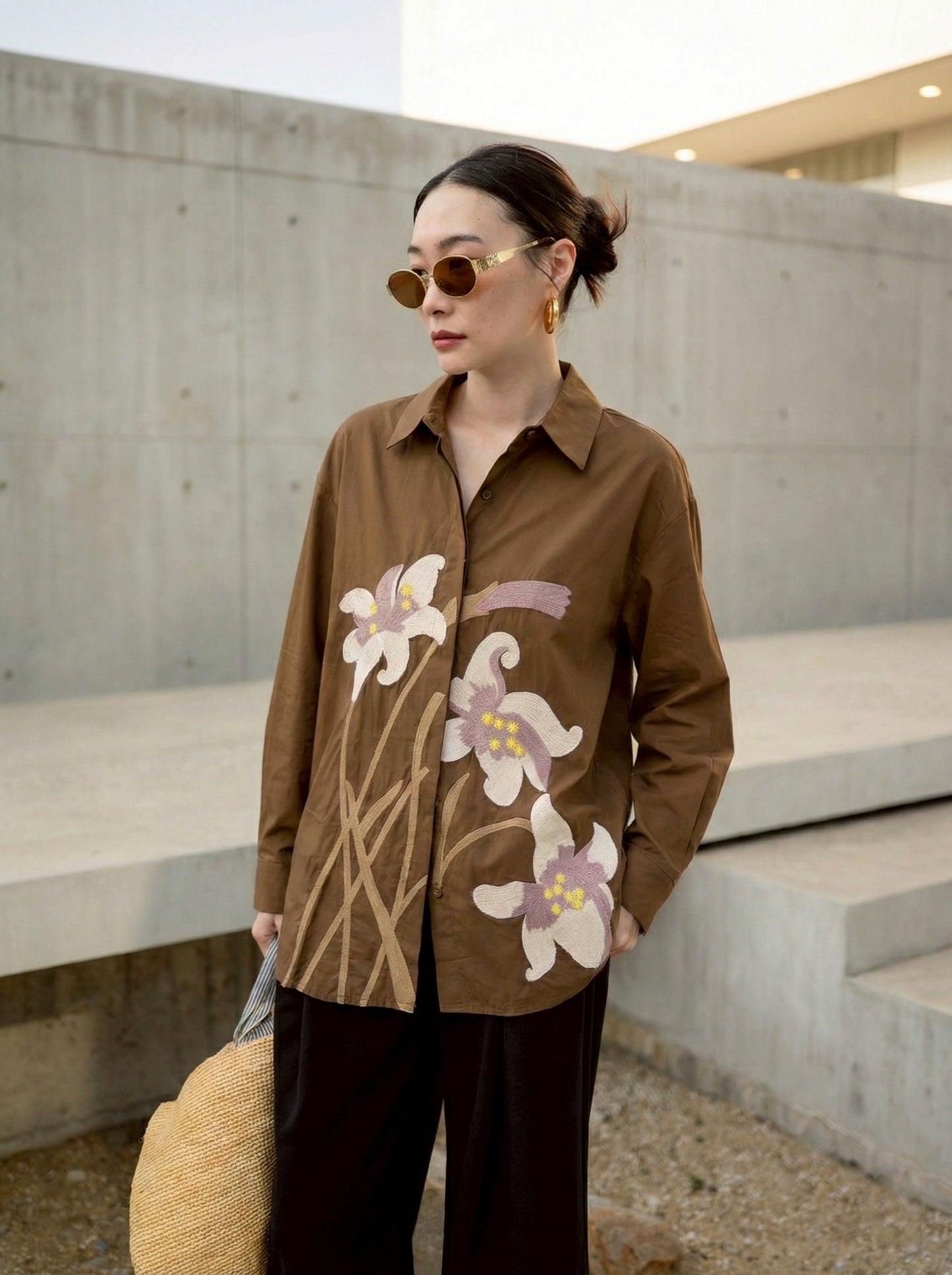 Floretta shirt Brown