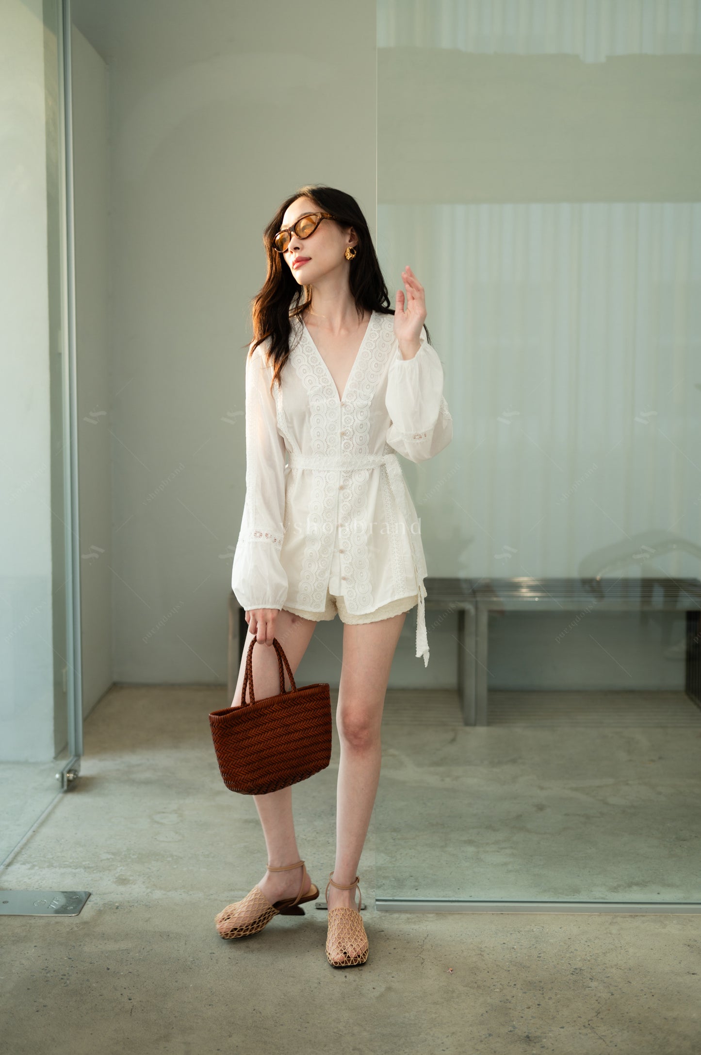 Lace Love Shirt White