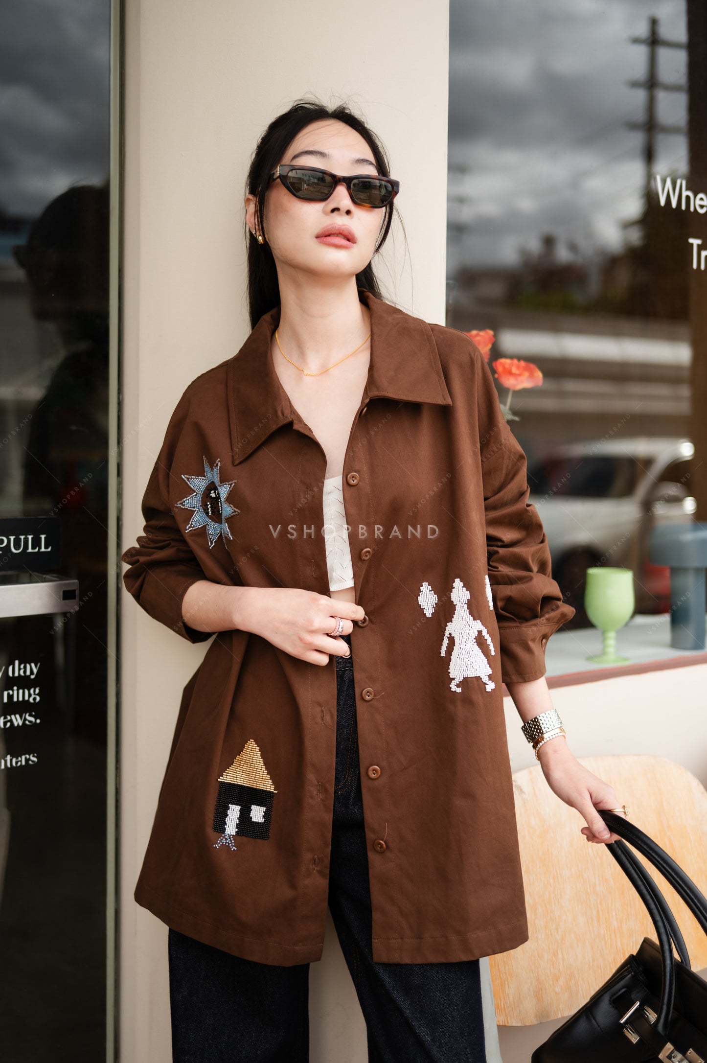 Frida shirt brown