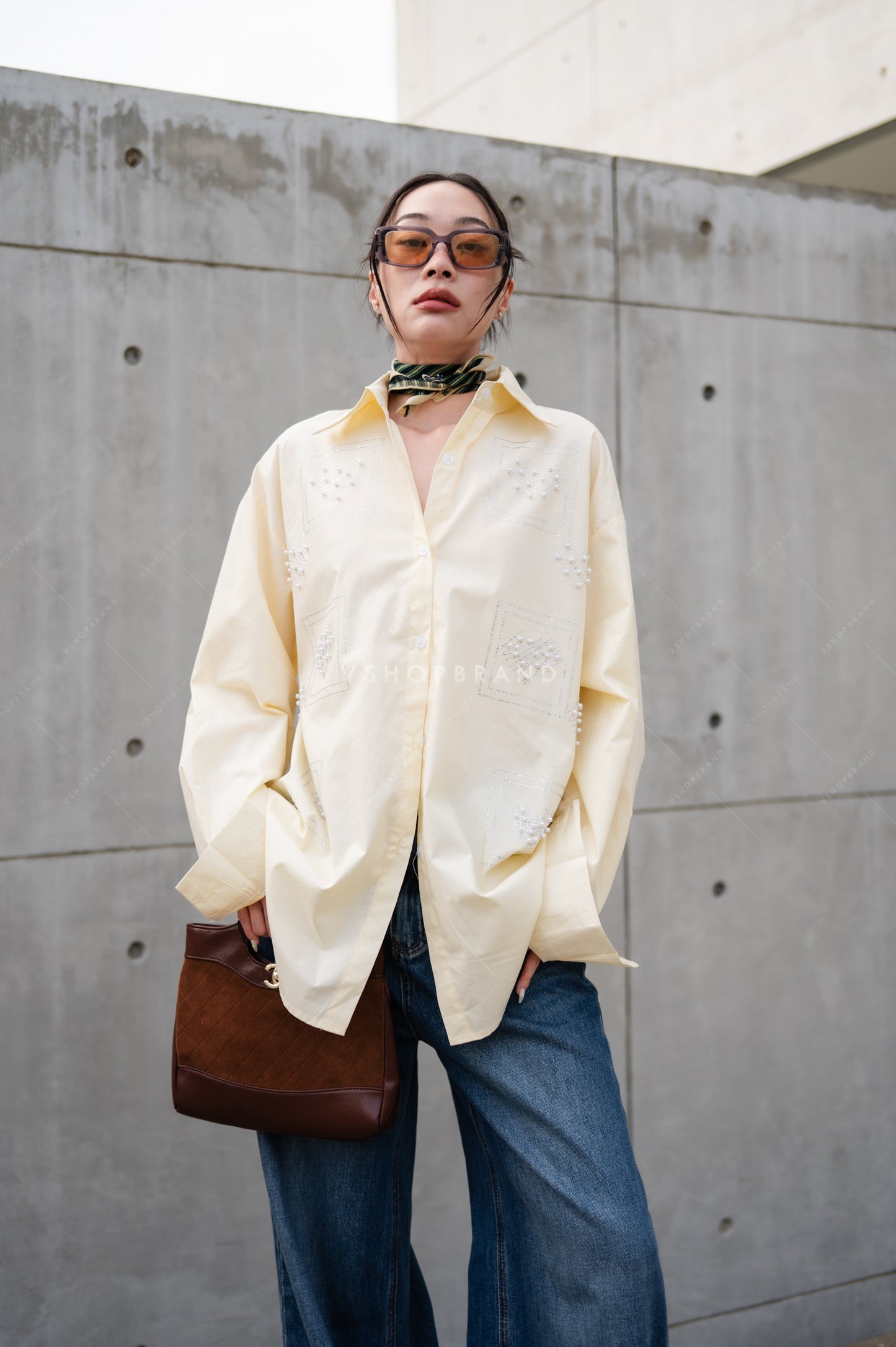 Bedazzled shirt Yellow
