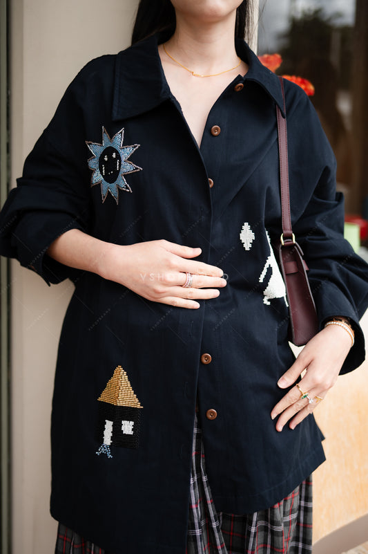 Frida shirt navy blue