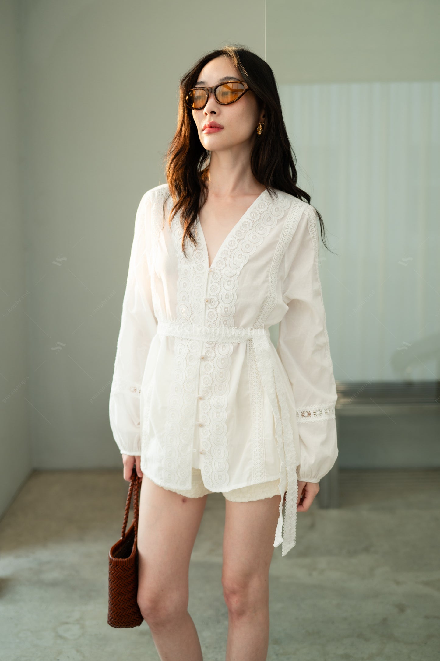 Lace Love Shirt White