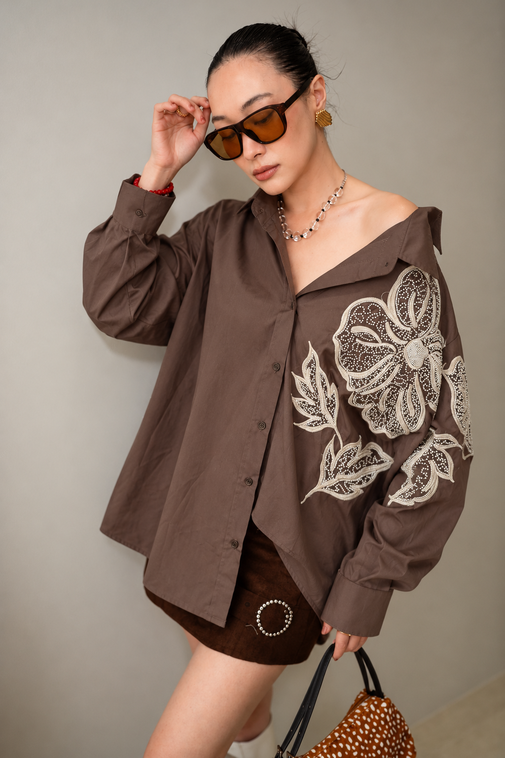 Floretta shirt Brown