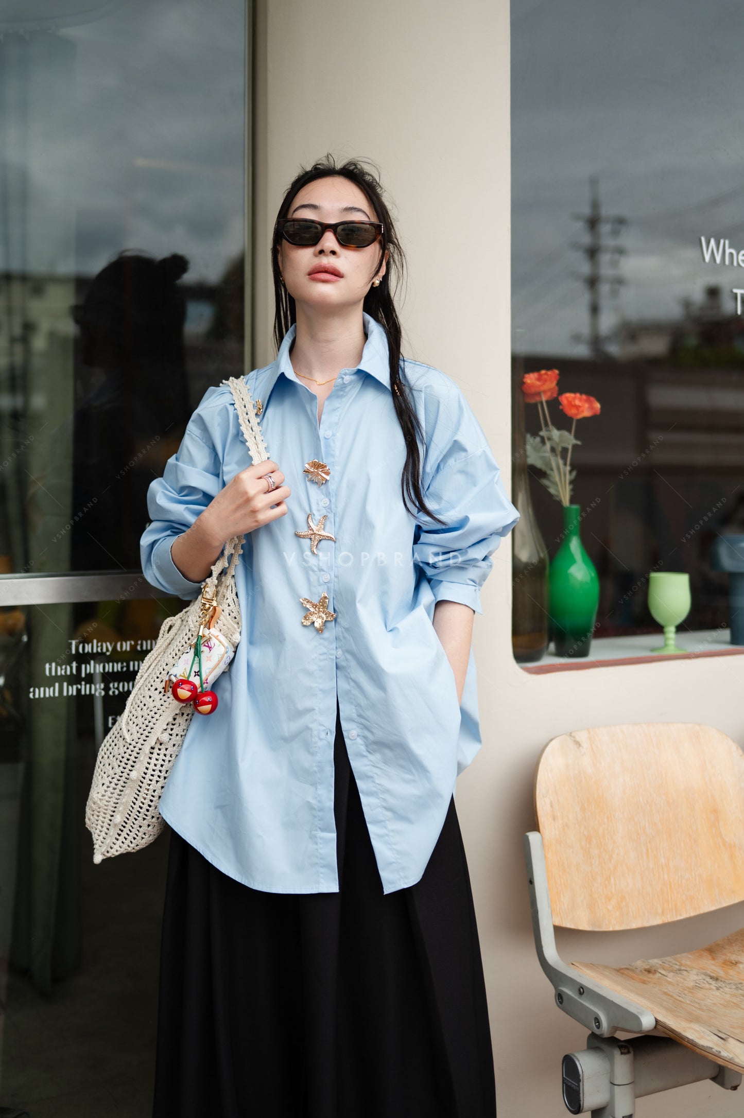 Aqua shirt Blue