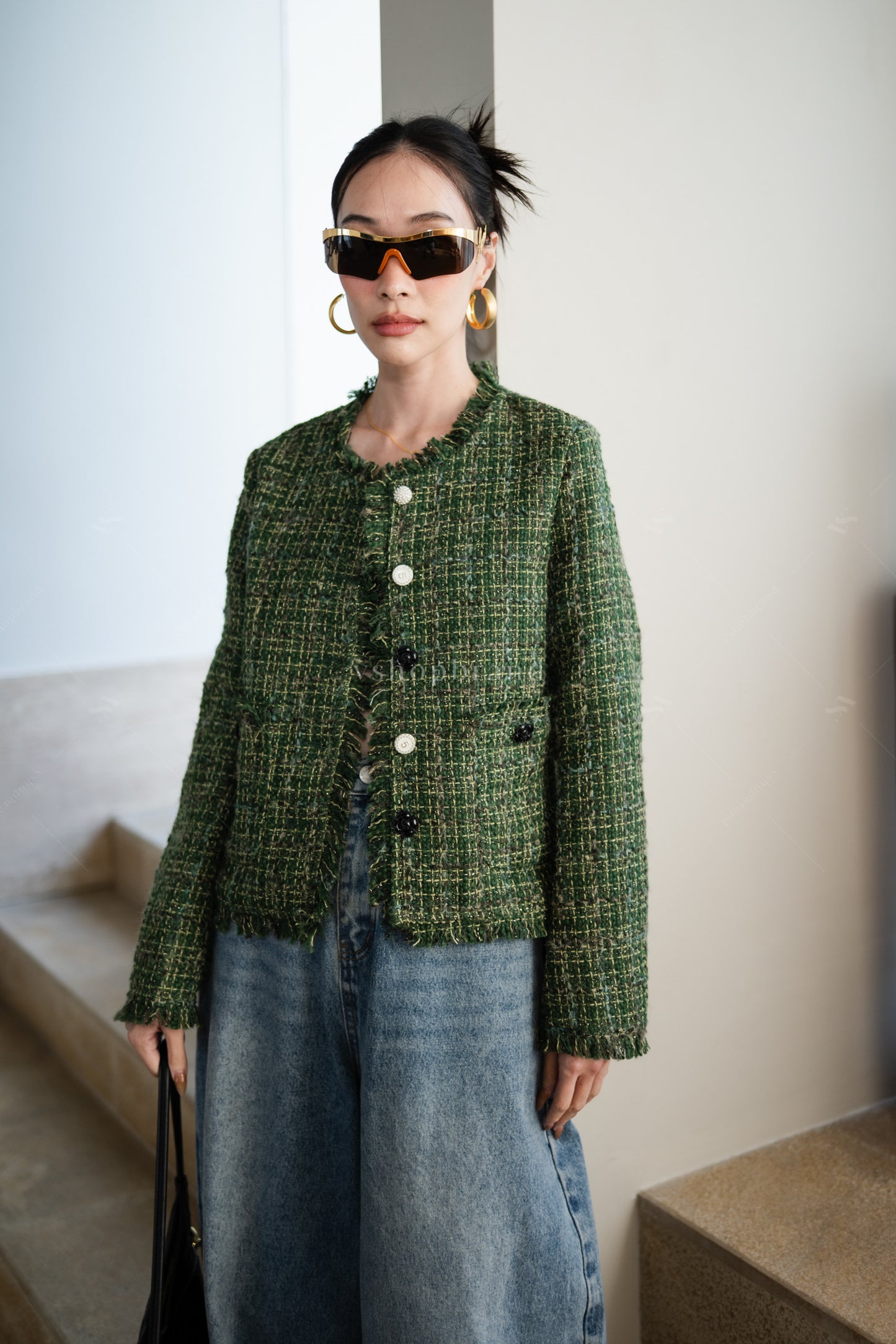 Tweed Green dream blazer