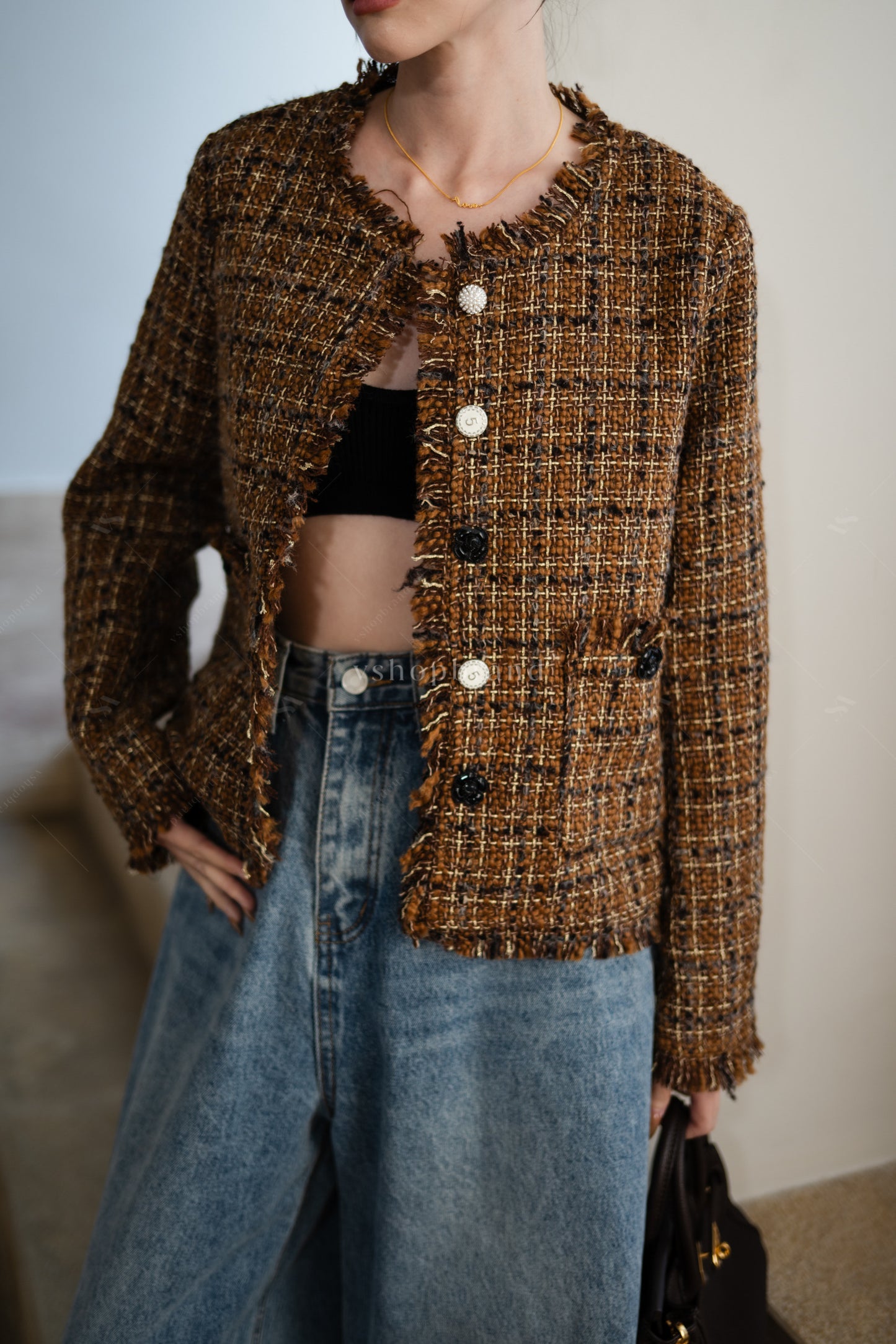 Tweed brown dream blazer