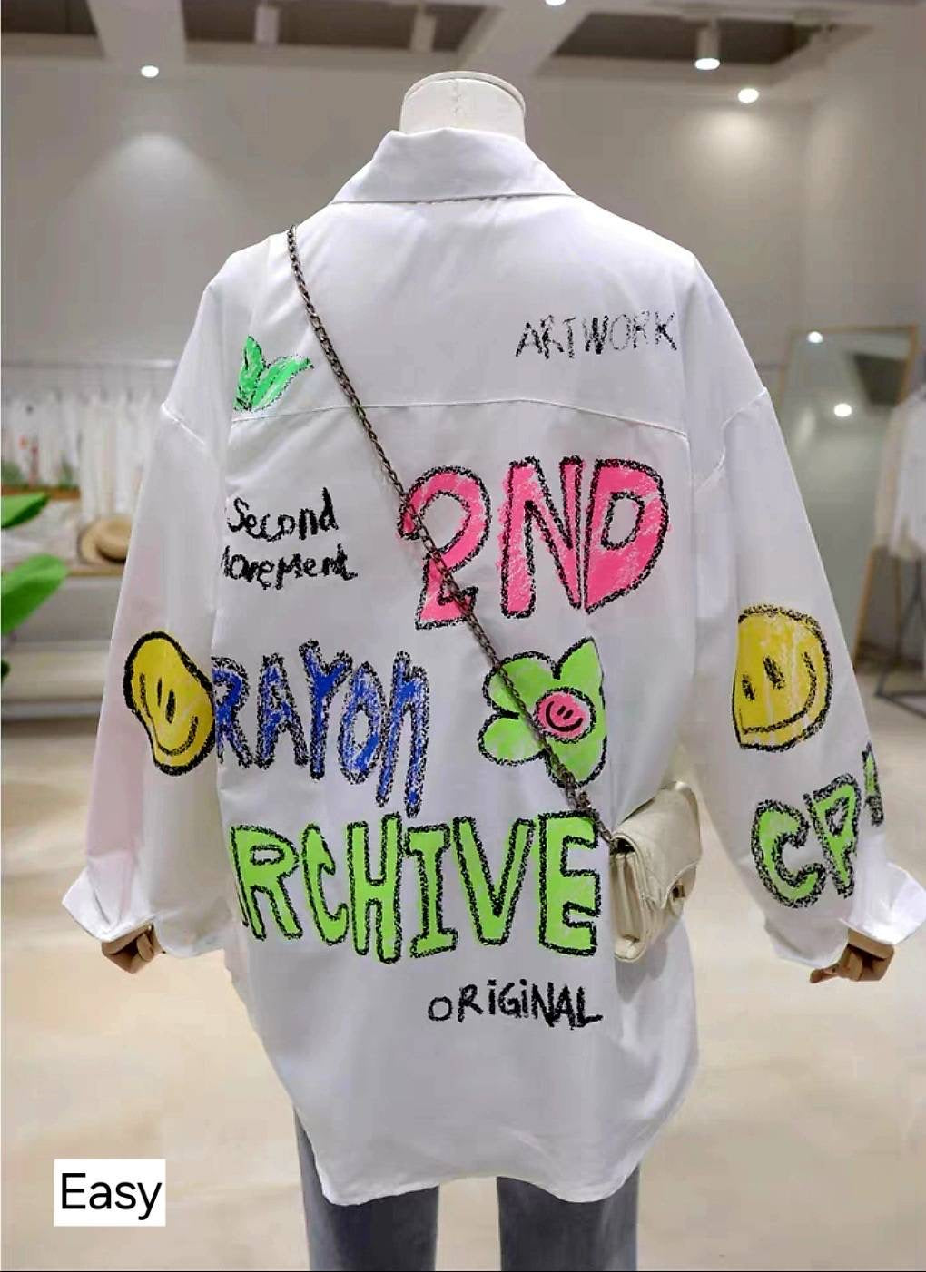 Scribble scrabble Shirt white