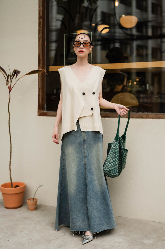 Renee Sweater vest Ivory