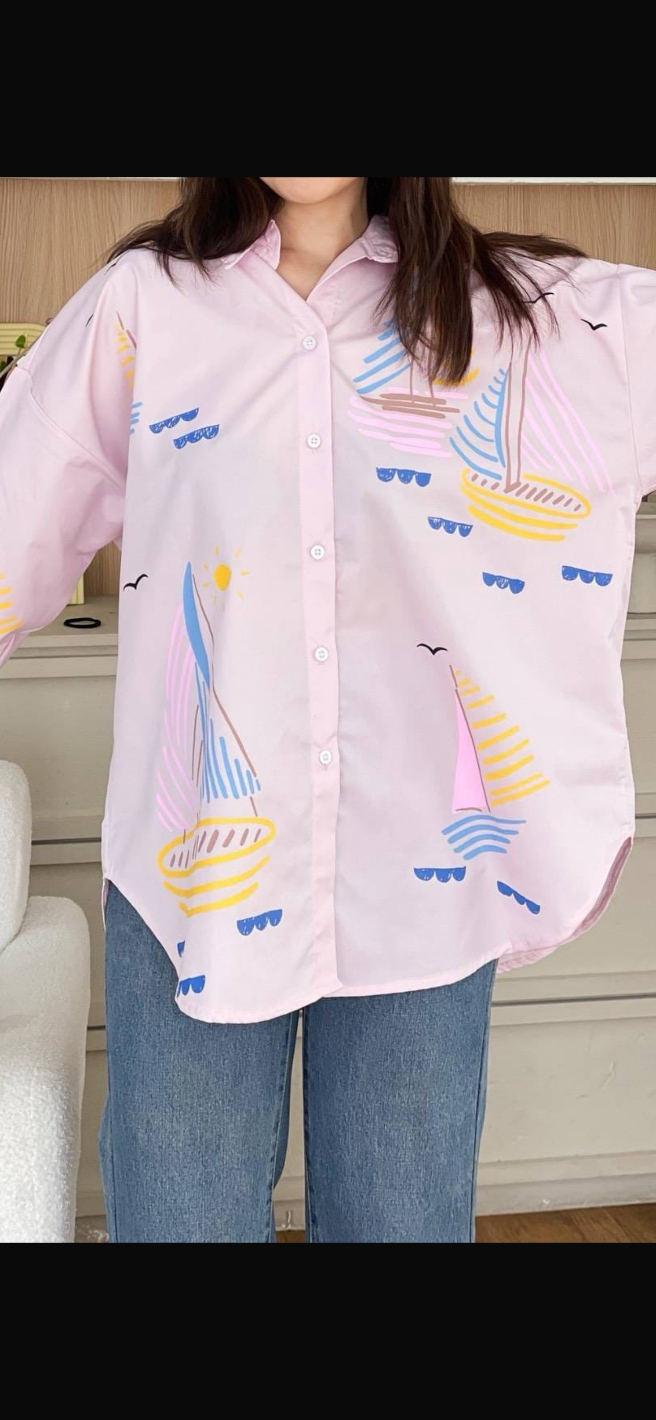 Oversize Style Shirt Sail Away