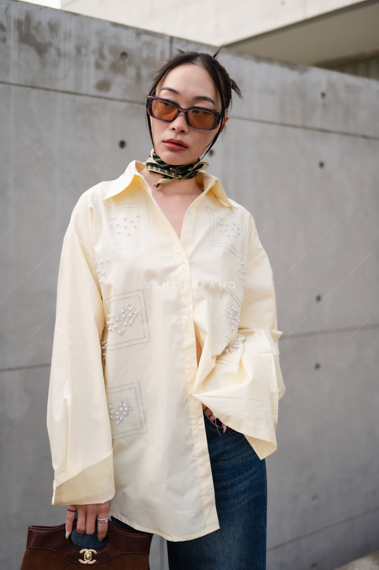 Bedazzled shirt Yellow