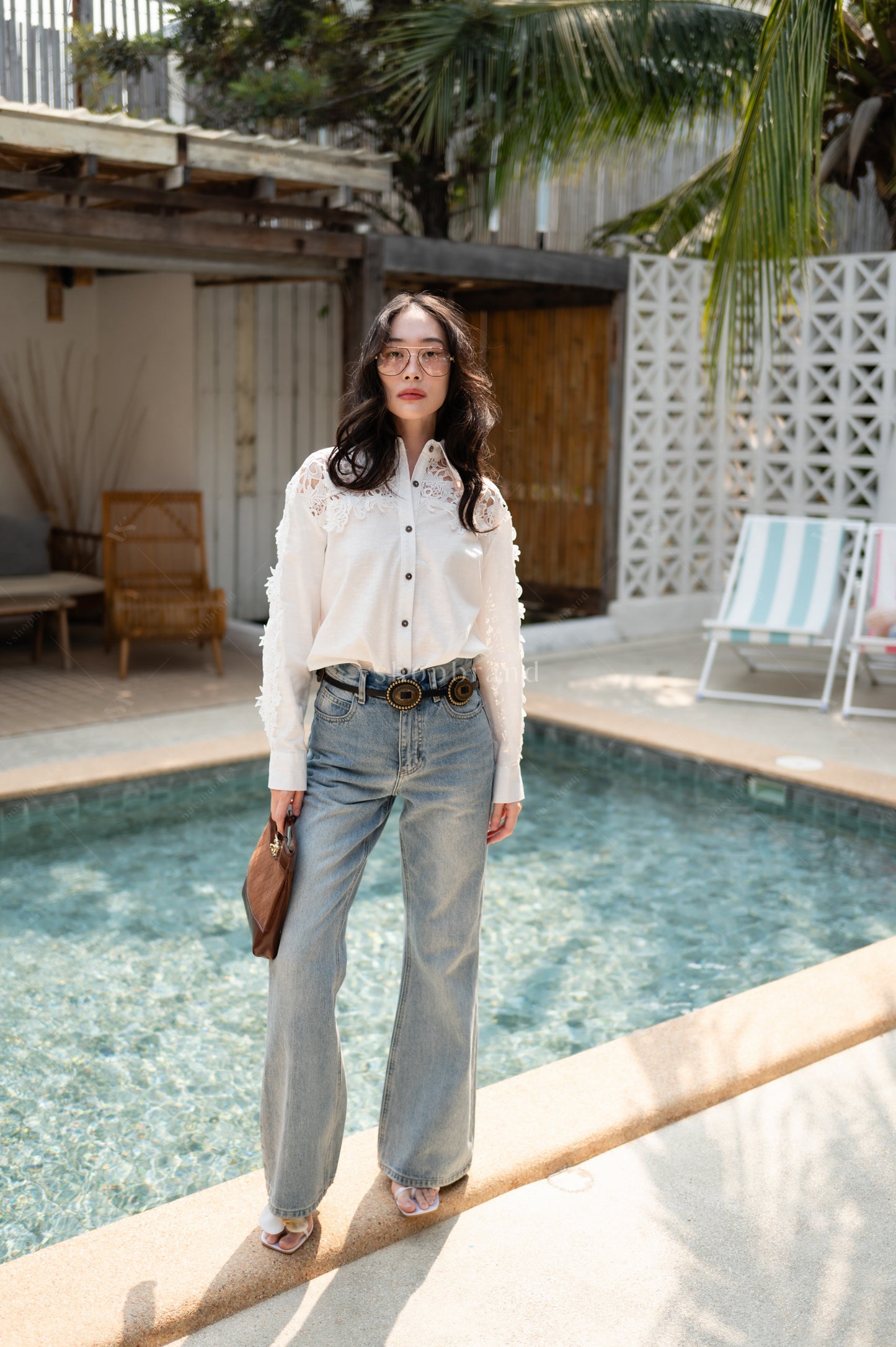 Lace Love Shirt White