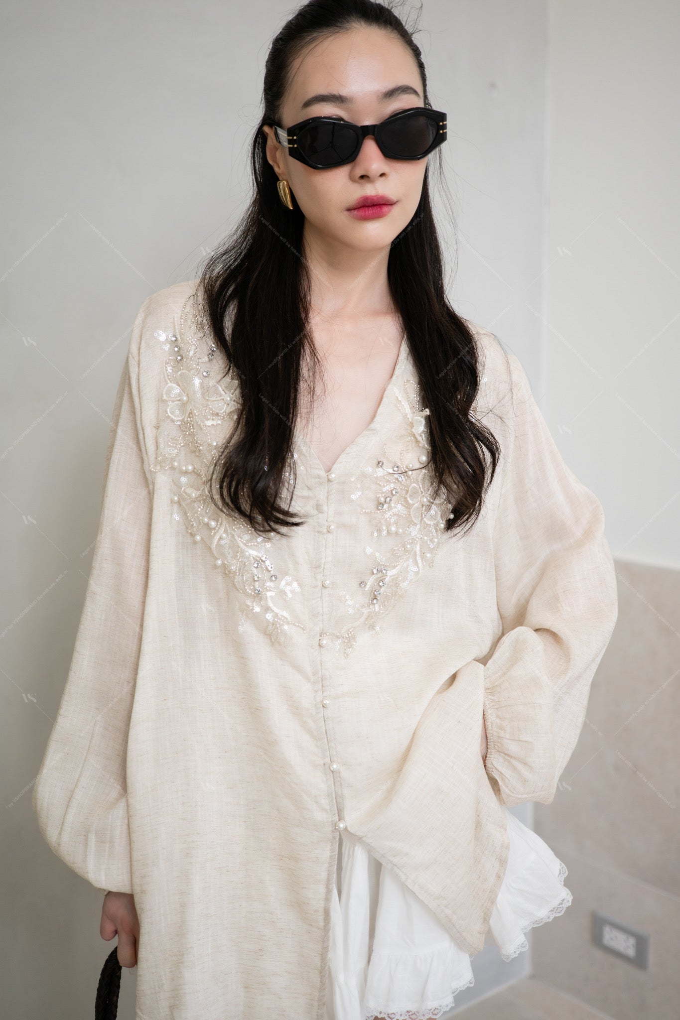 Santorini Saz shirt beige
