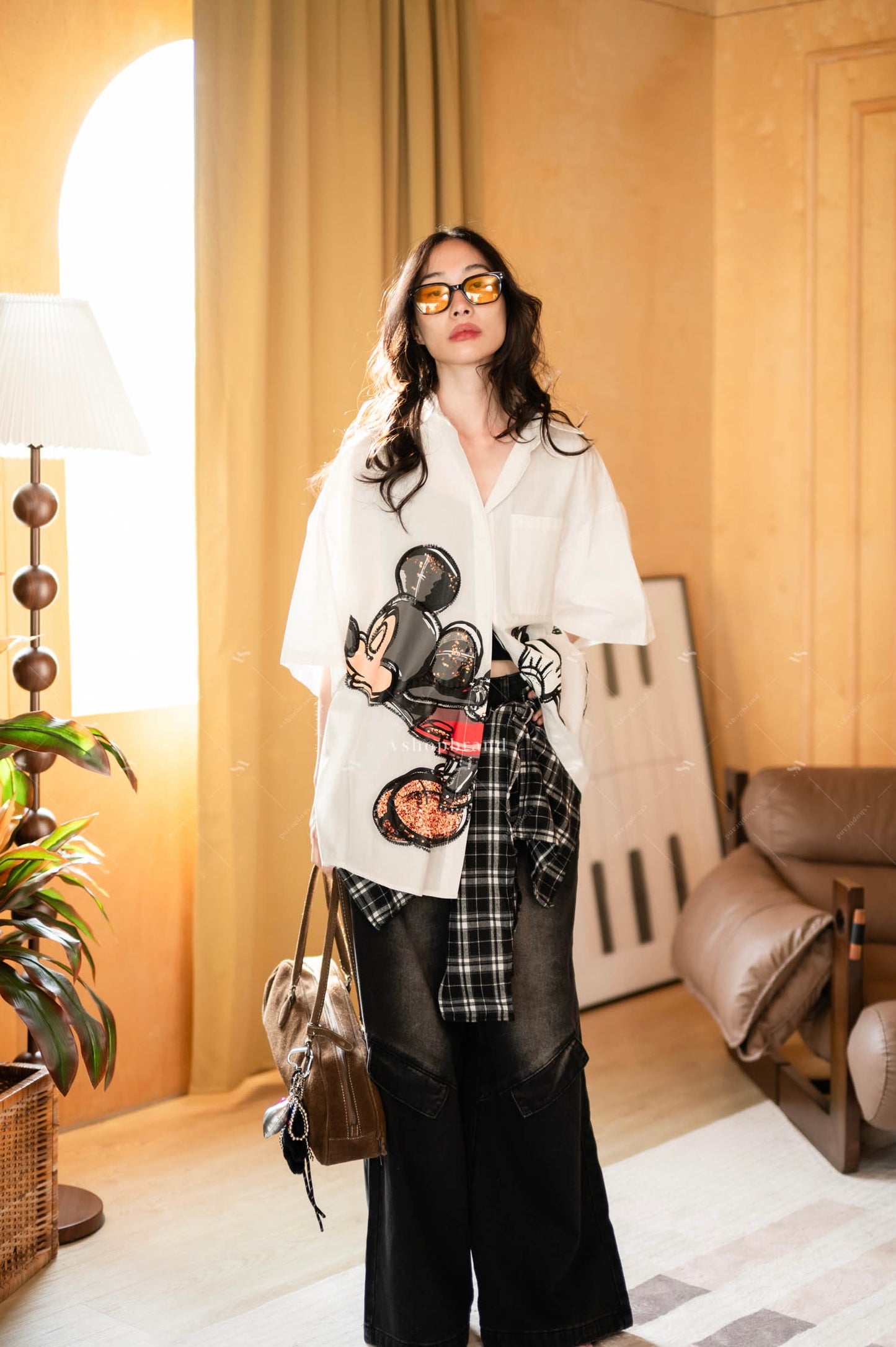 Mickey Minnie Shirt White
