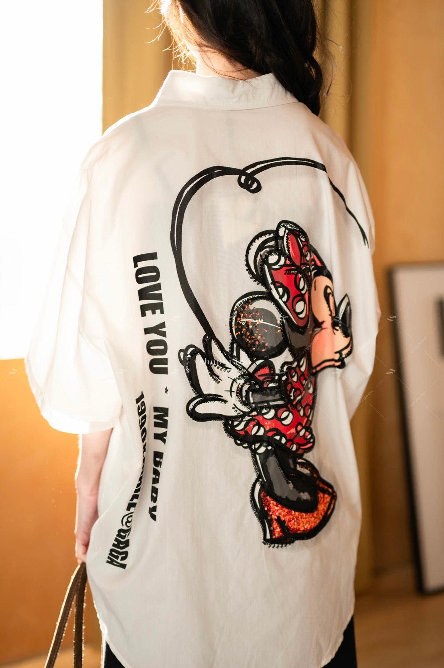 Mickey Minnie Shirt White