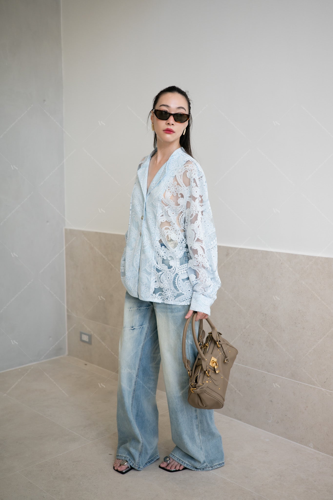 Cannes Flora Shirt Blue