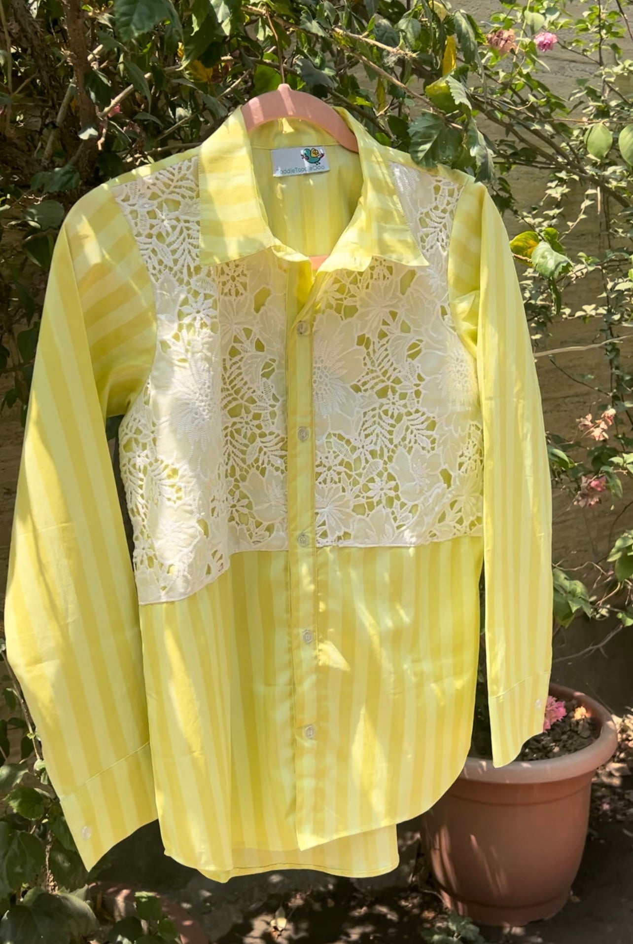 Lace it up Shirt yellow
