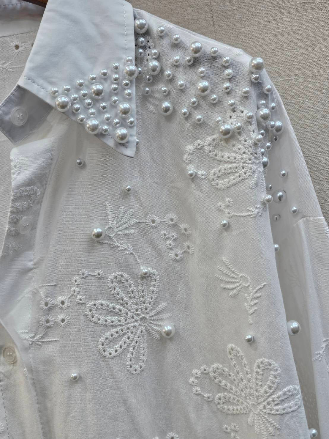 Bedazzled shirt WHITE