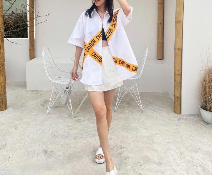 Oversize Style Shirt CAUTION