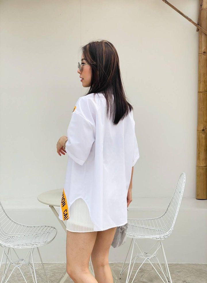 Oversize Style Shirt CAUTION