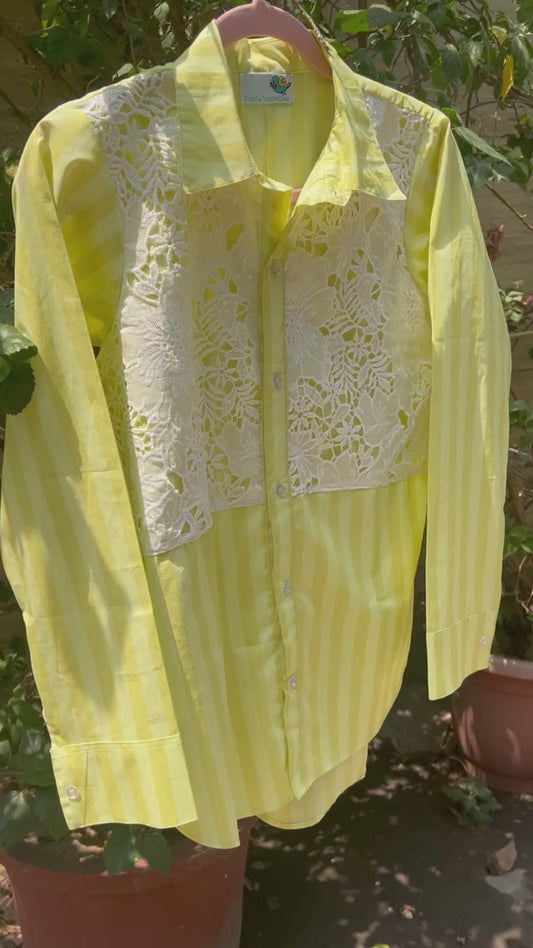 Lace it up Shirt yellow