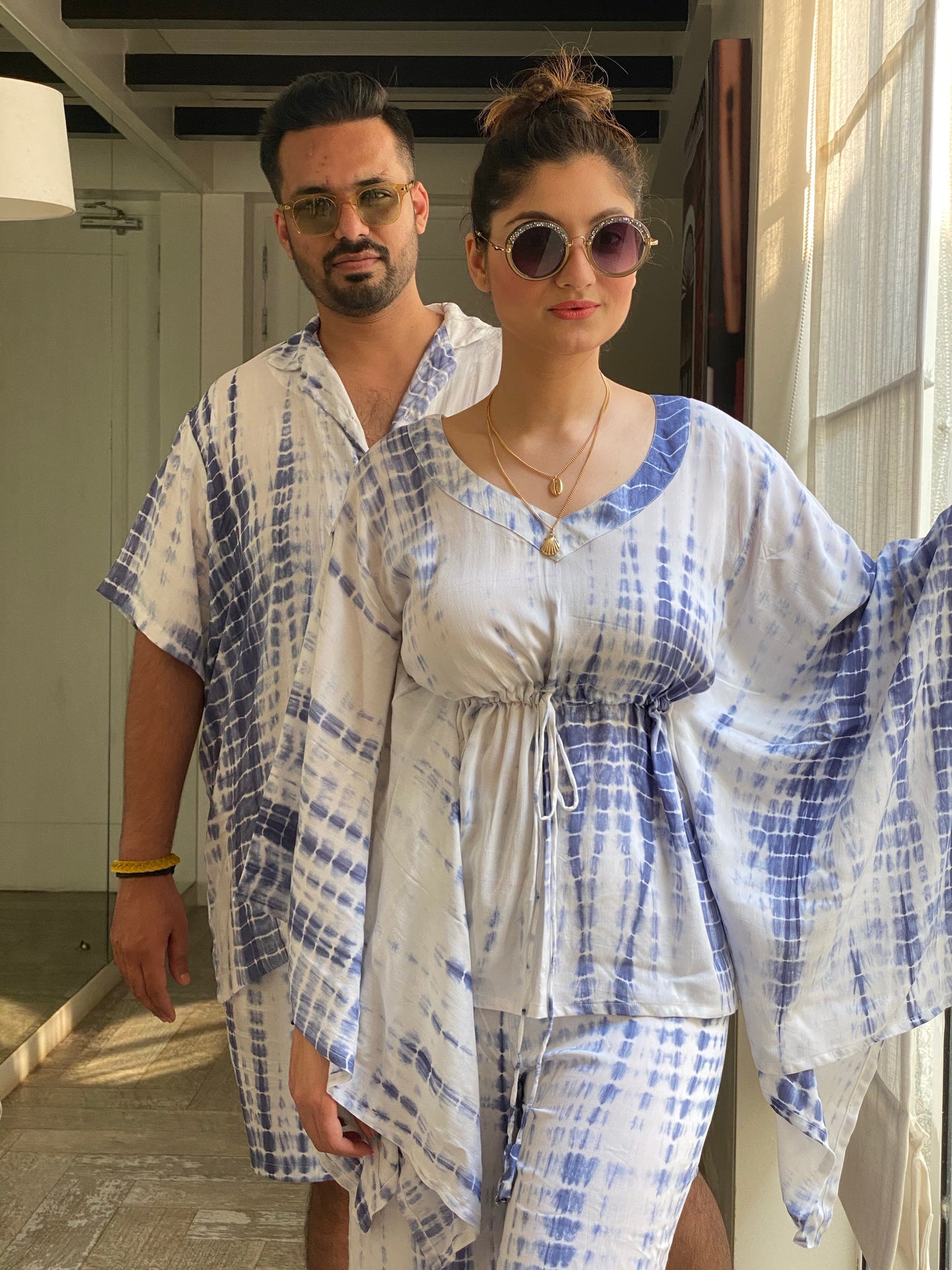 Tie and Dye kaftan coord set(Soha Set)