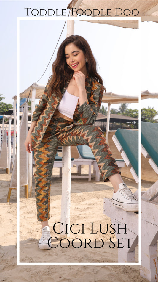 Lush CICI pants and blazer set