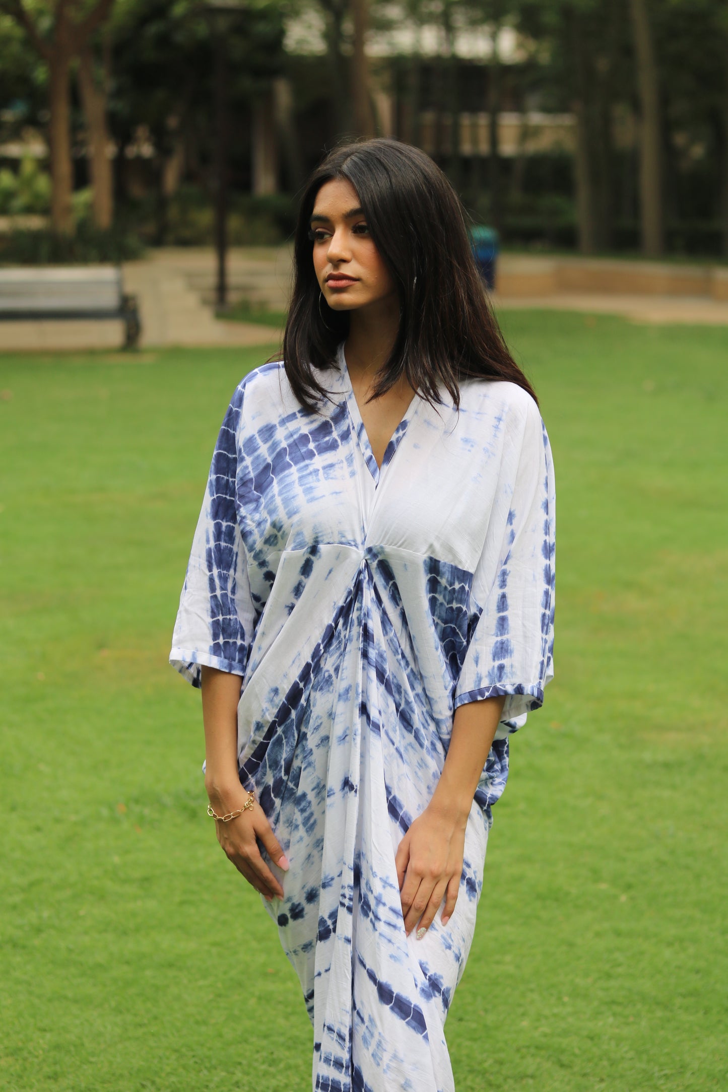 Tie & Dye drape dress