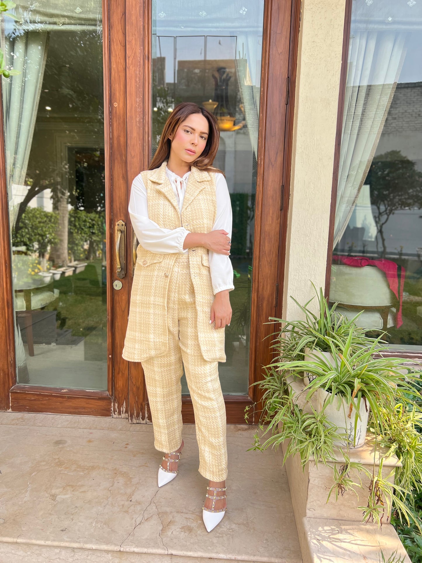 Tweed Jacket Set of 2 beige