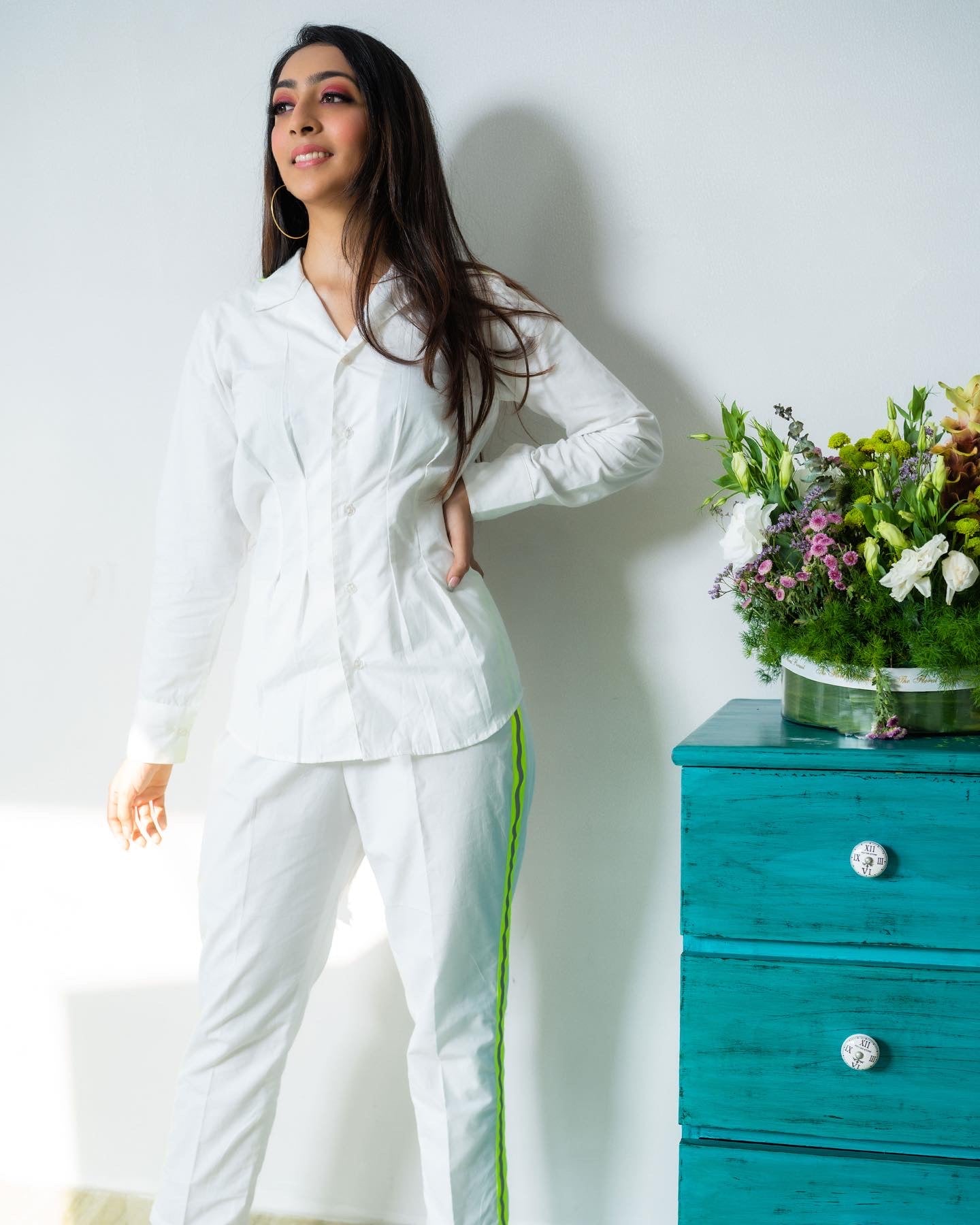 The Neon Droplet co-ord set WHITE
