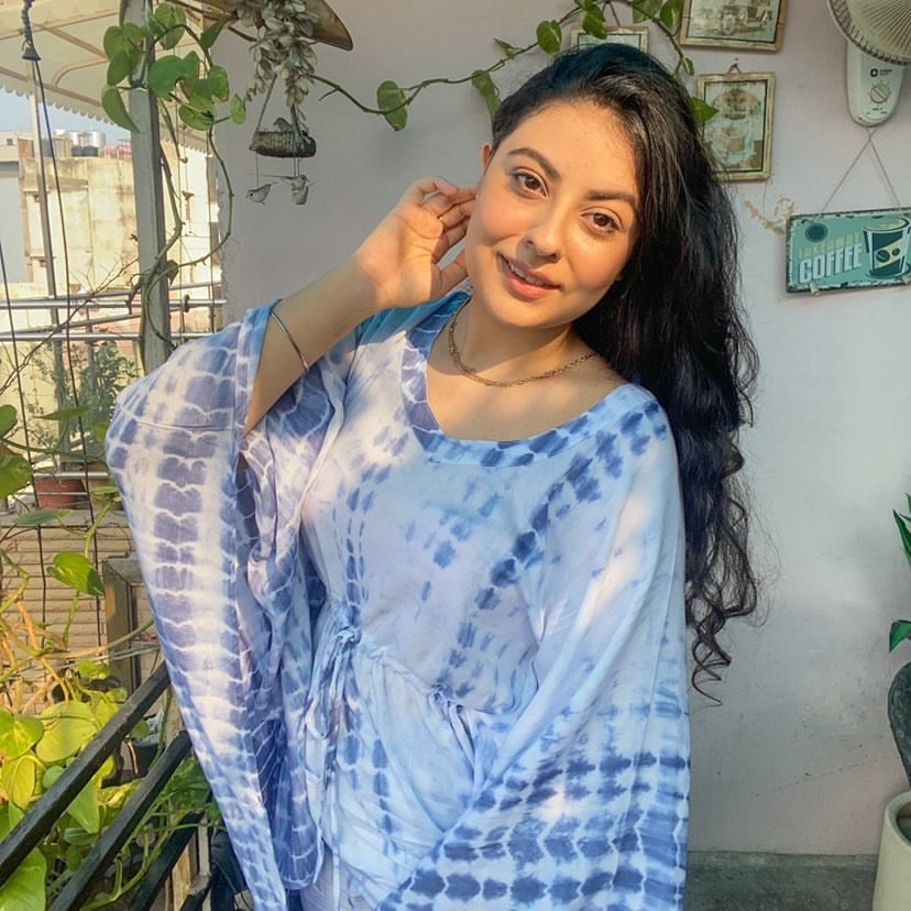 Tie and Dye kaftan coord set(Soha Set)