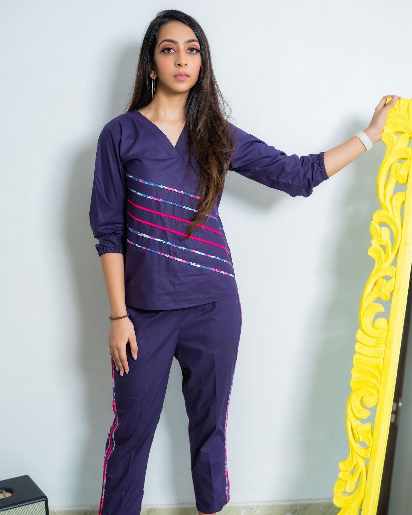 Cross the Lines COORD set violet