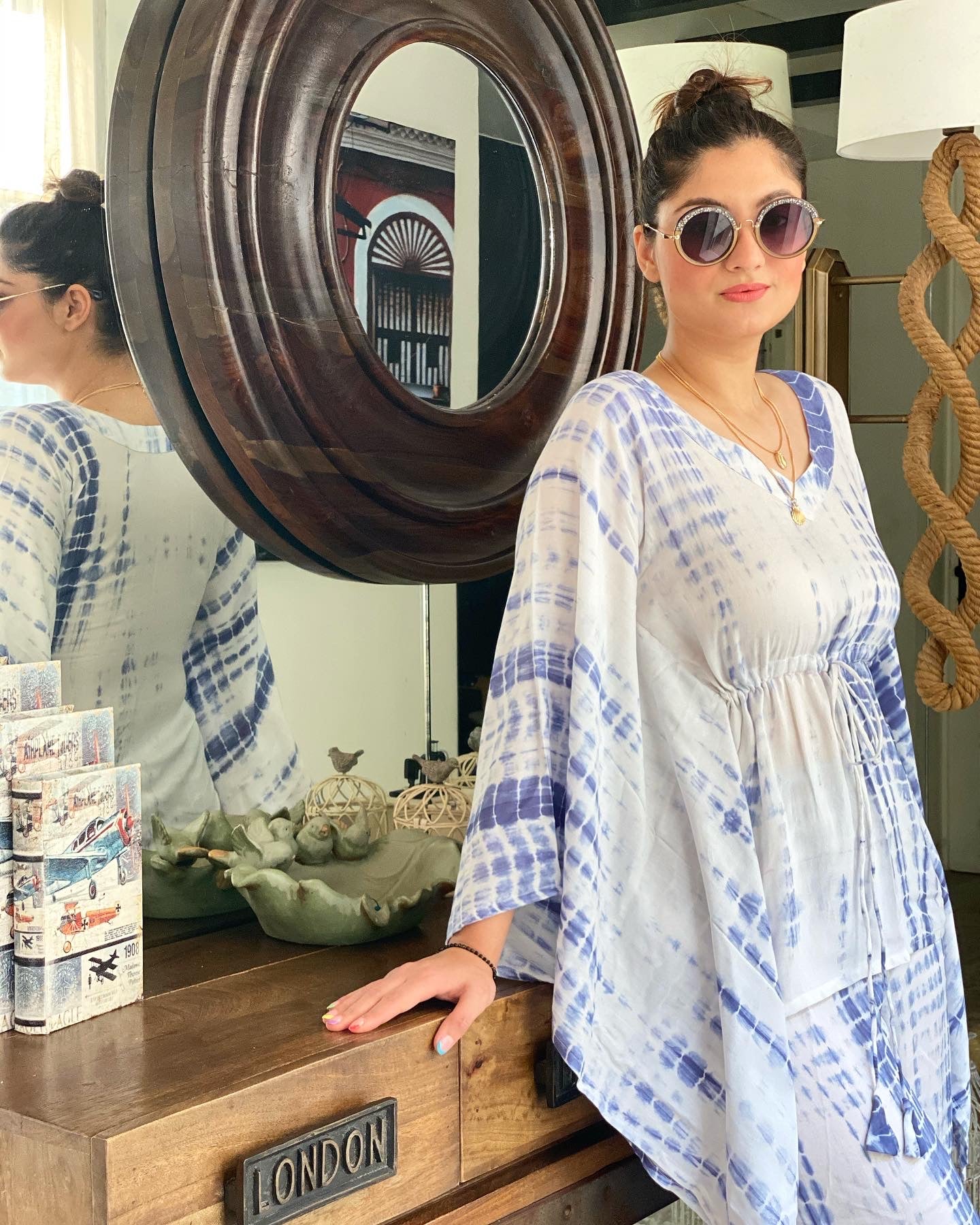 Tie and Dye kaftan coord set(Soha Set)