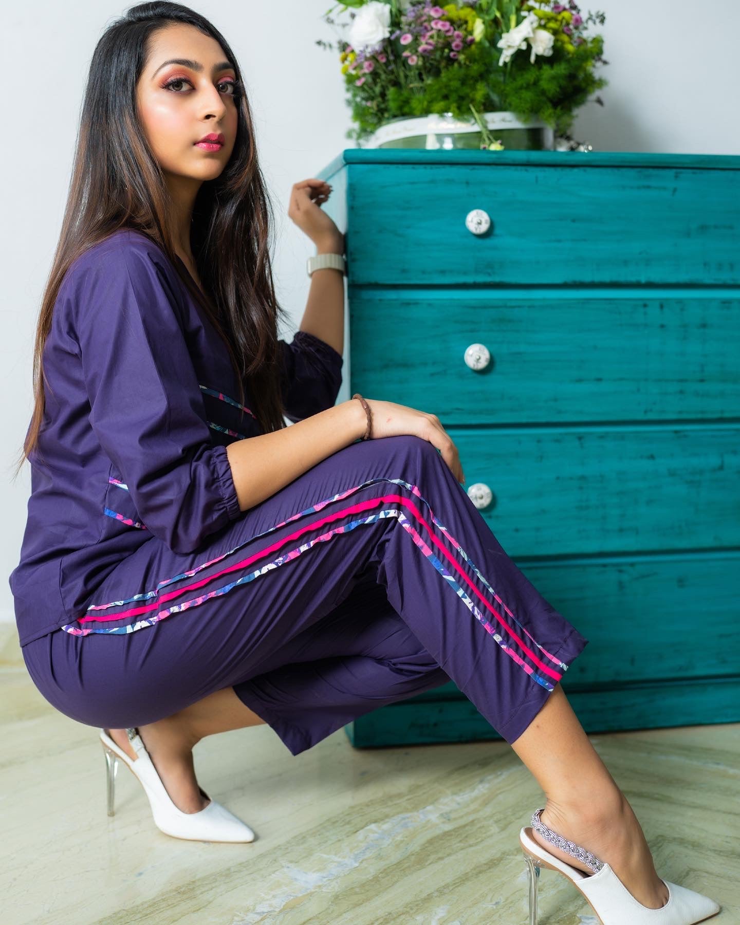 Cross the Lines COORD set violet