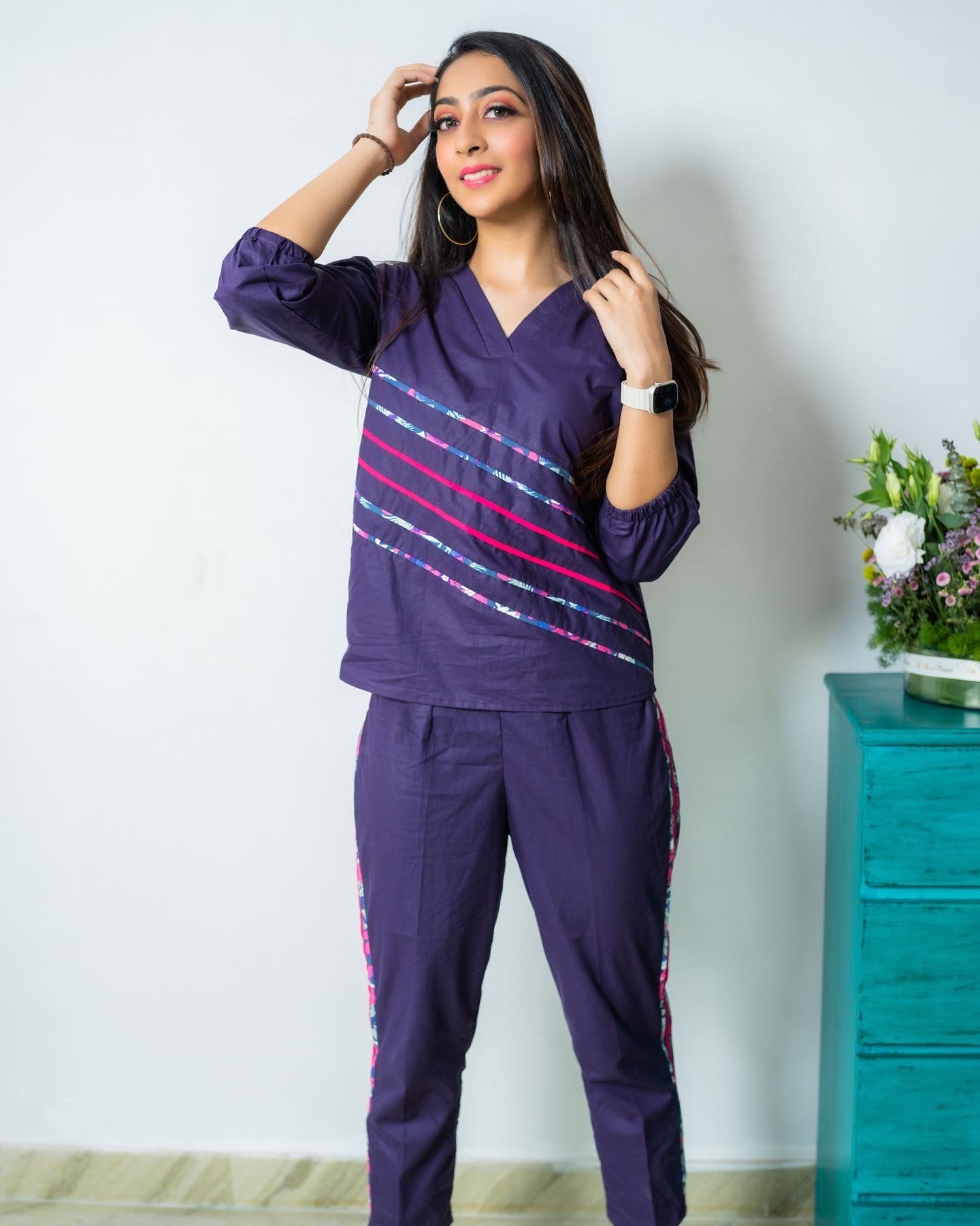 Cross the Lines COORD set violet