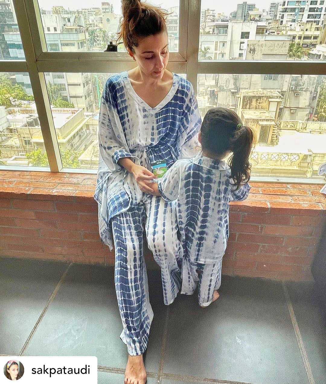 Tie and Dye kaftan coord set(Soha Set)