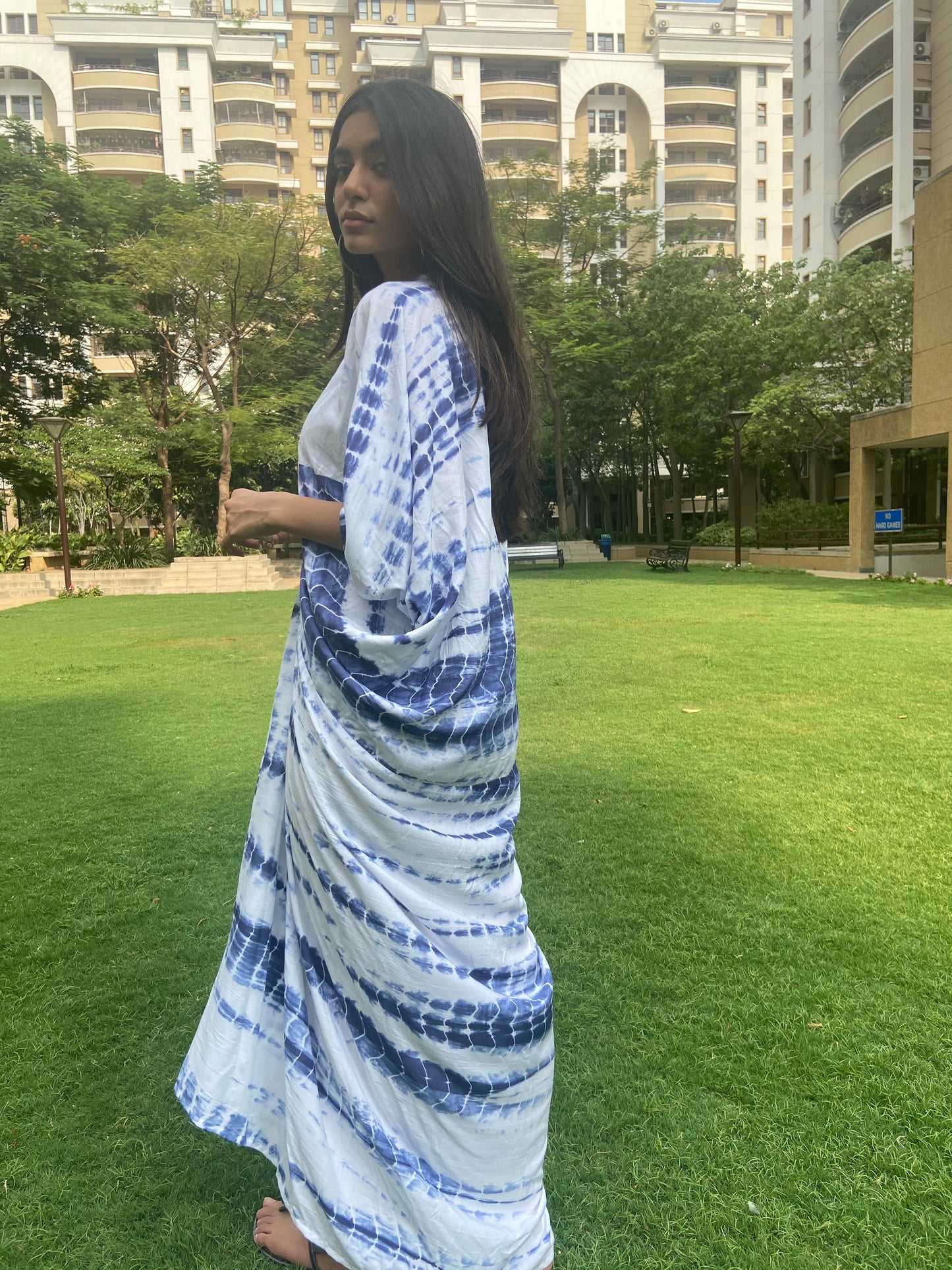 Tie & Dye drape dress