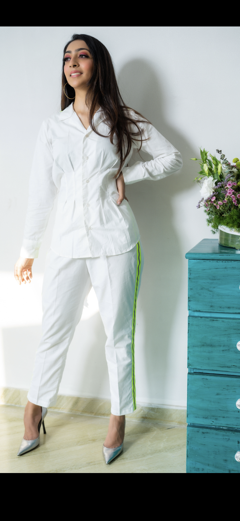 The Neon Droplet co-ord set WHITE