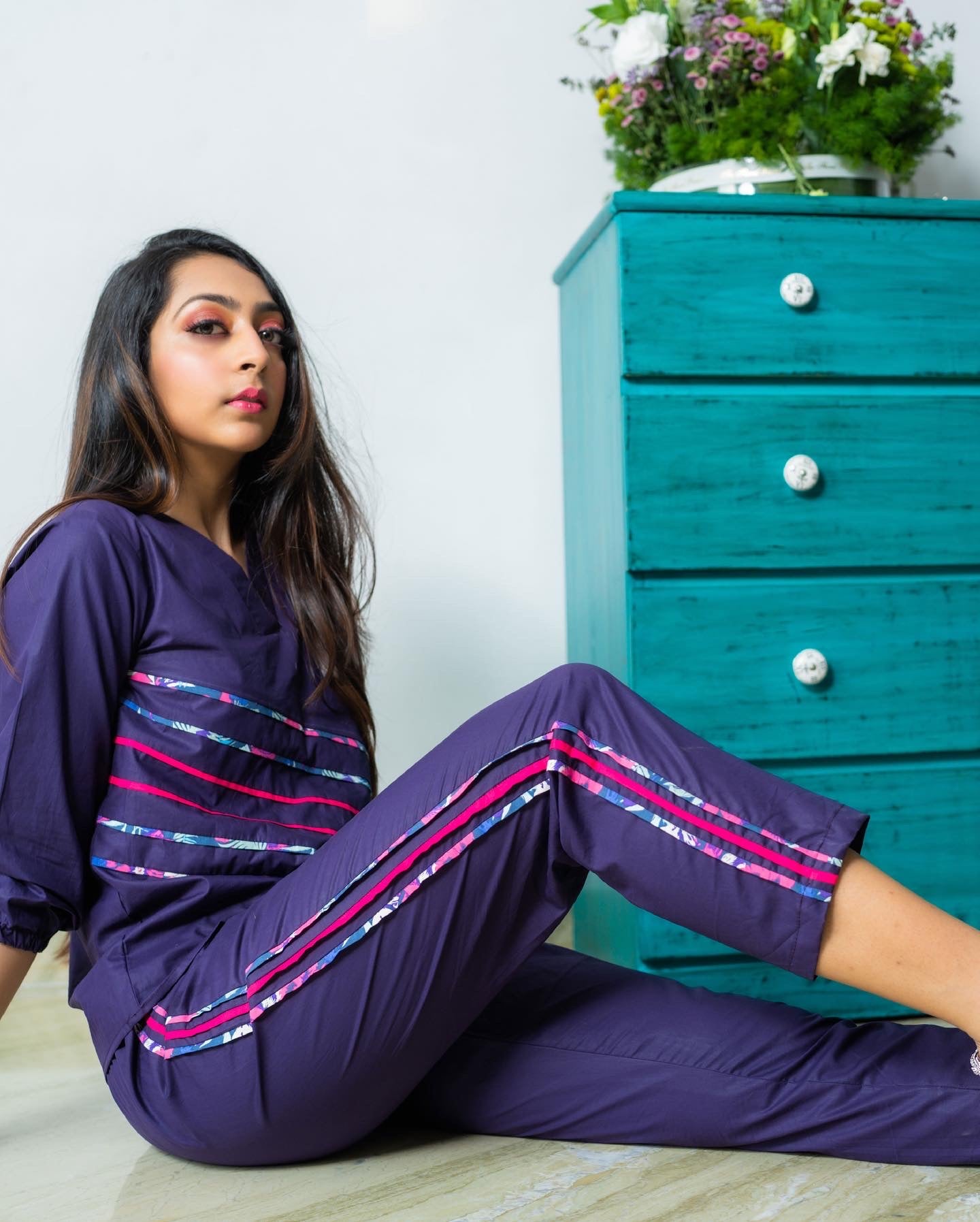 Cross the Lines COORD set violet