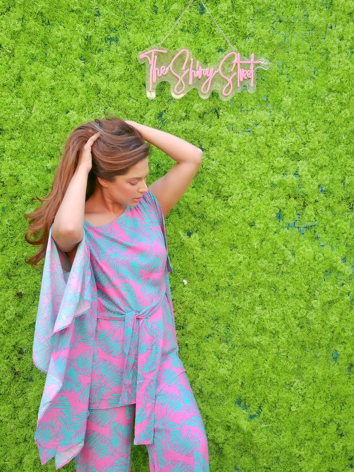 Drop Shoulder Coord Set Poppy Pink