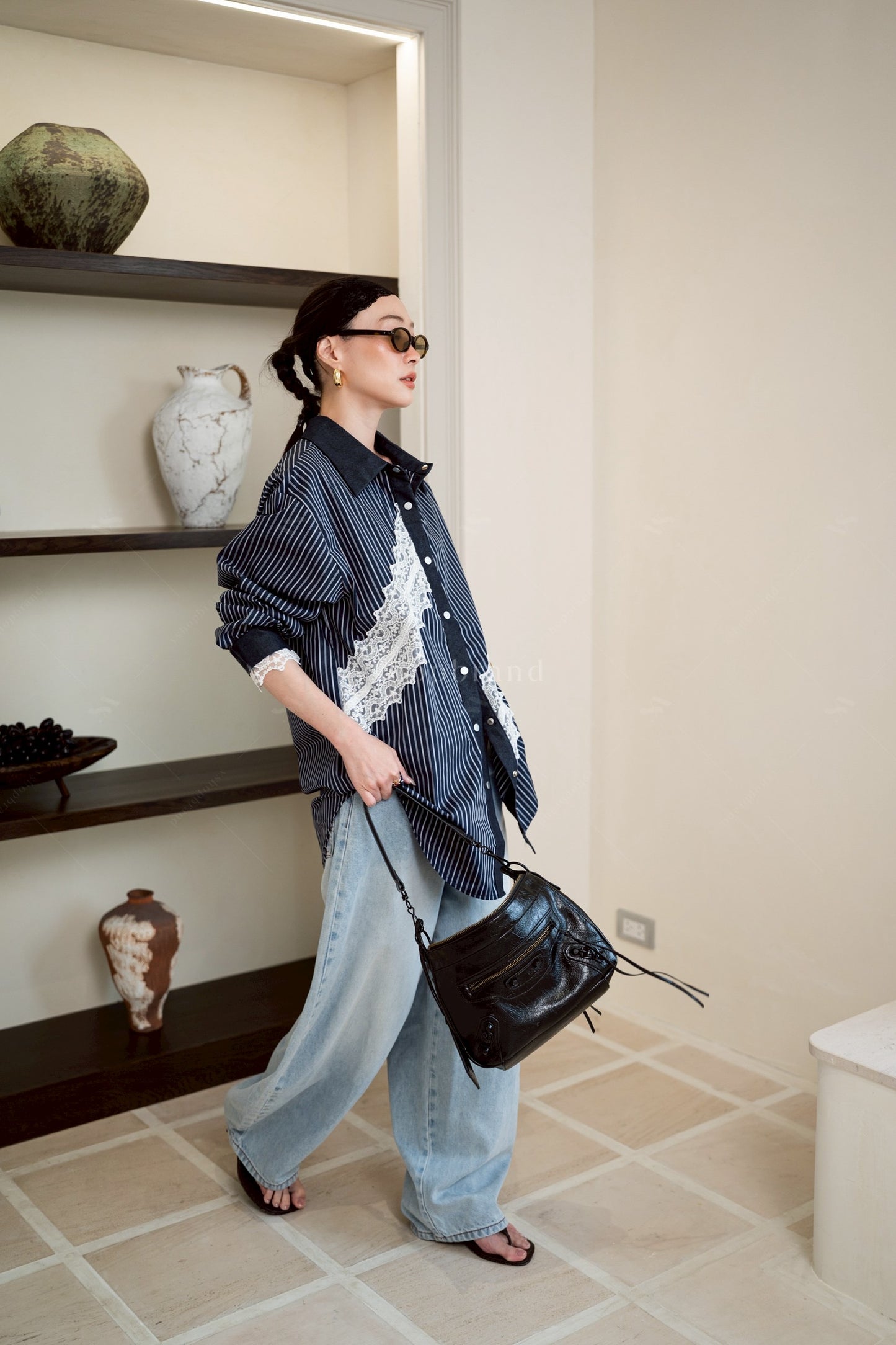 Lolita lacey shirt Blue