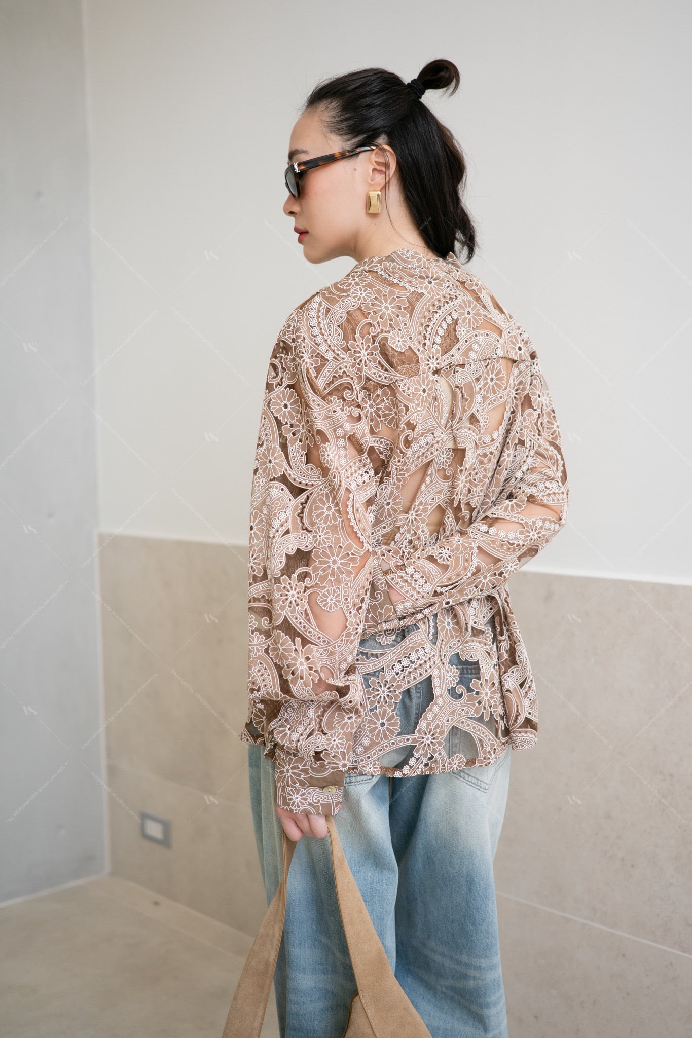 Cannes Flora Shirt Brown