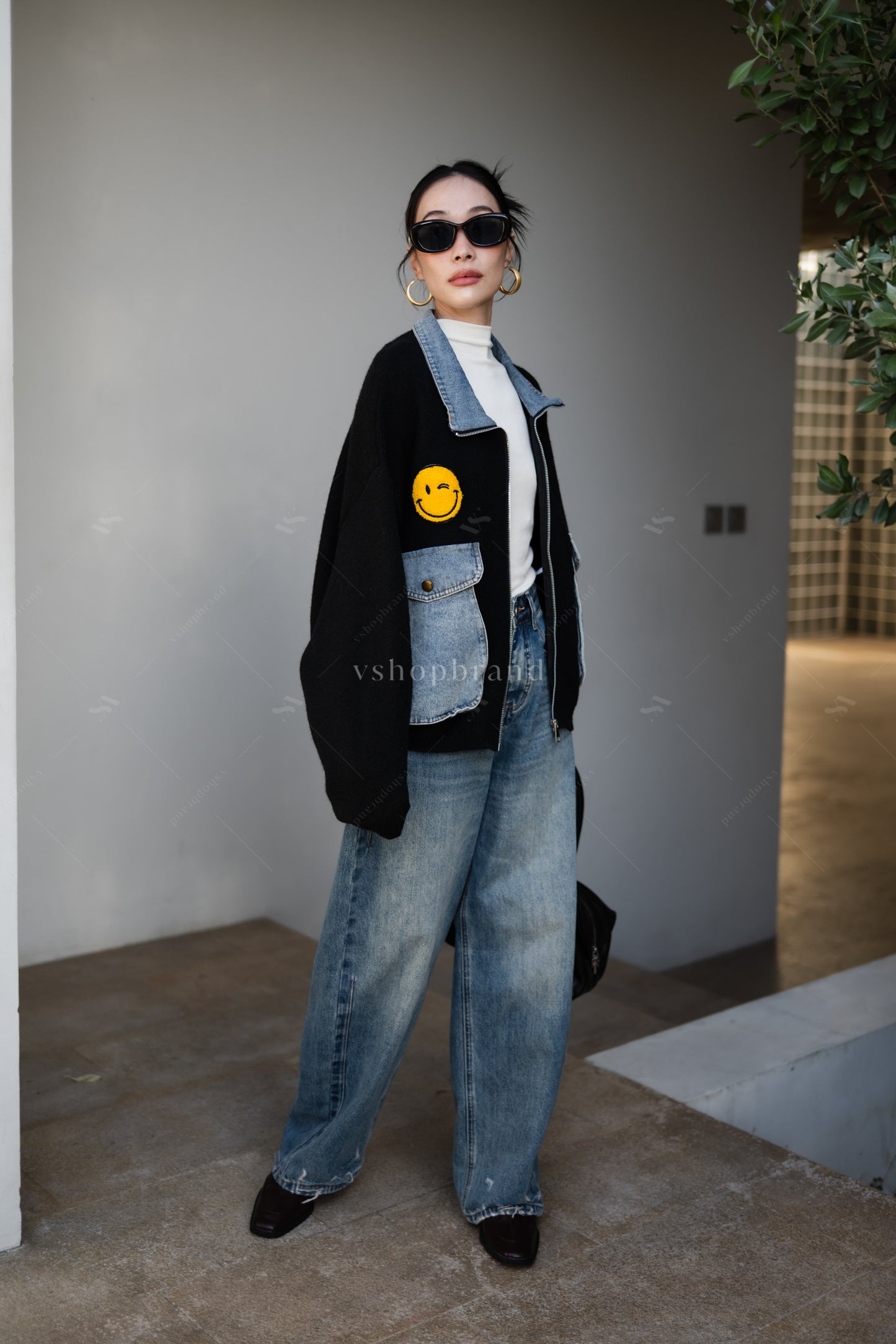 Snow White Denim Black