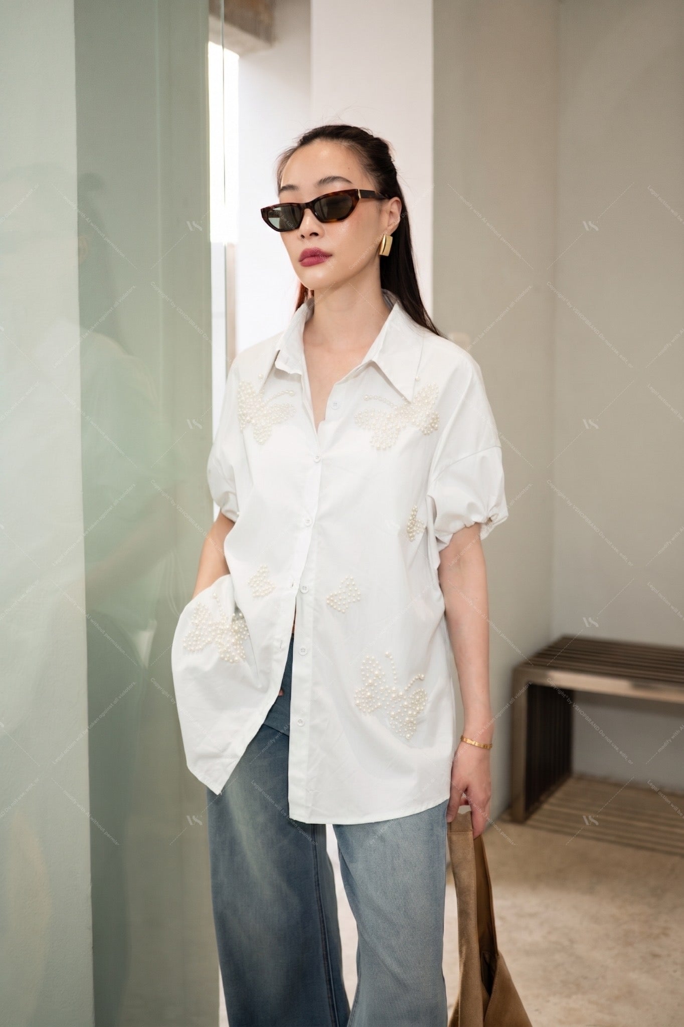 Amsterdam butterflies Shirt White