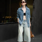 The classic denim jacket light