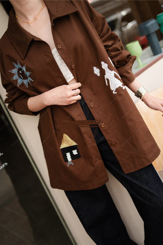 Frida shirt brown