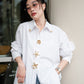 Aqua shirt white