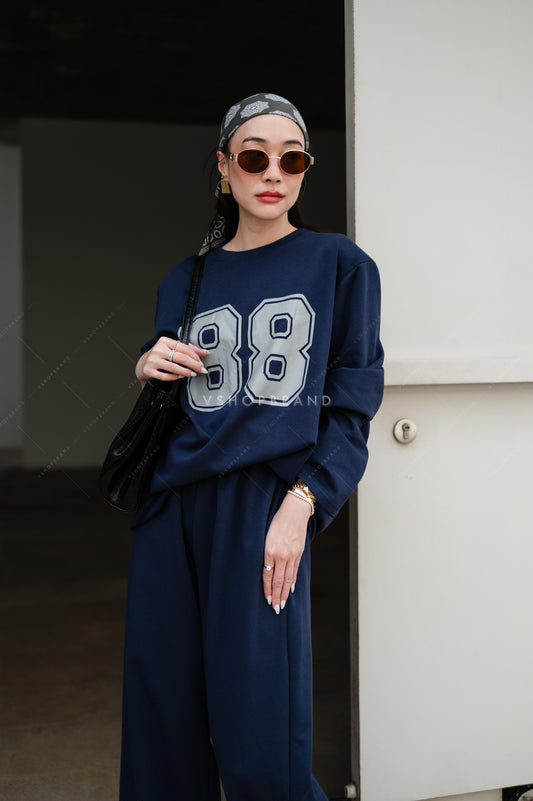 Chill vibes only Co-Ord BLUE