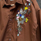 Floral fantasy Shirt Brown