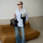 Three Tier Shirt Blue