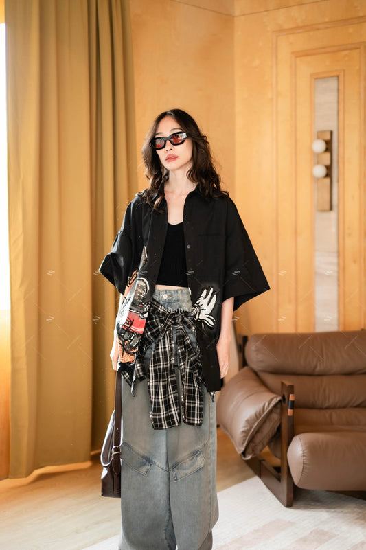 Mickey Minnie Shirt Black